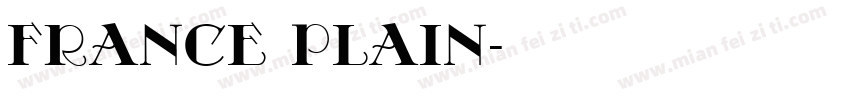 France Plain字体转换